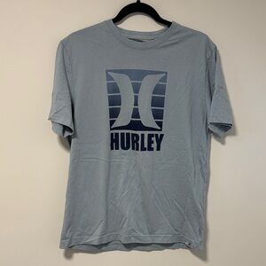 Hurley Men's Light Blue Logo Tee